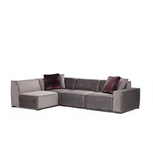 NORDVÄRK Lego hjrnesofa 7 (O1-C-O1-1R) - gr polyester