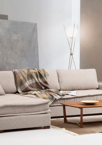 NORDVRK Lena Corner (CHL-3R) - Sandbeige hjrnesofa