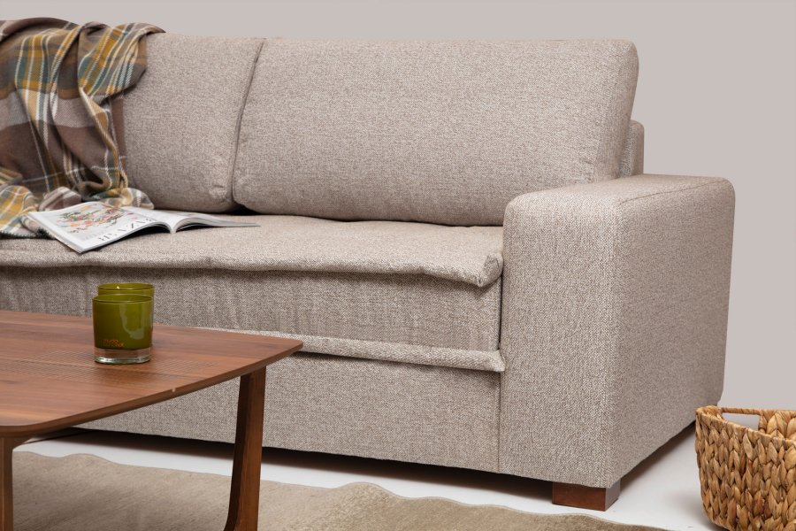 NORDVRK Lena Corner (CHL-3R) - Sandbeige hjrnesofa