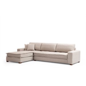 NORDVÄRK Lena hjrnesofa (CHL-3R) - sand beige polyester