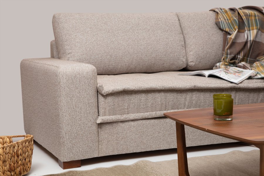 NORDVRK Lena Corner (L3-CHL) - Sandbeige hjrnesofa