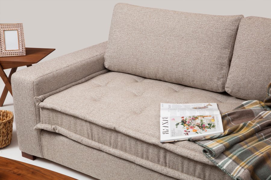 NORDVRK Lena Corner (L3-CHL) - Sandbeige hjrnesofa