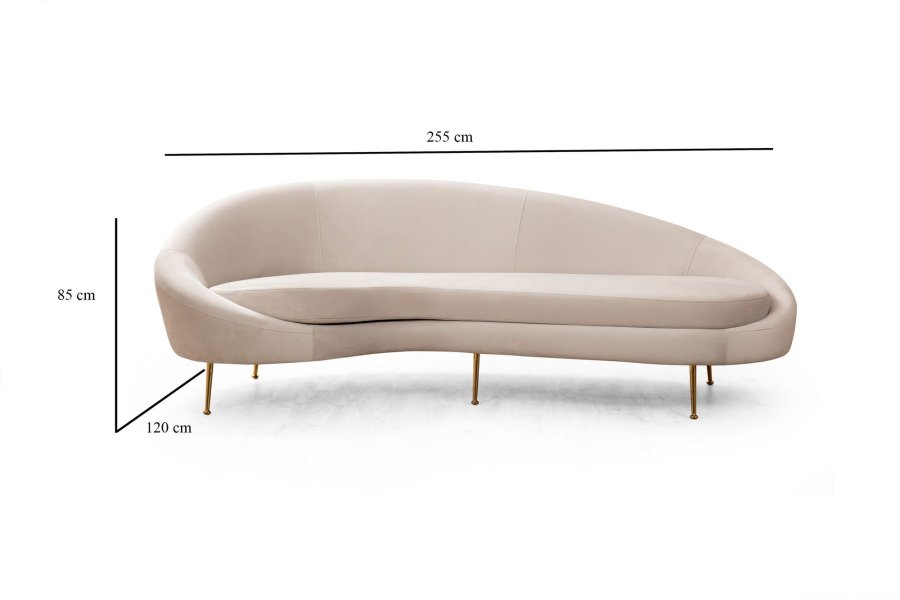 NORDVRK Eses Left - Beige 3-seters sofa