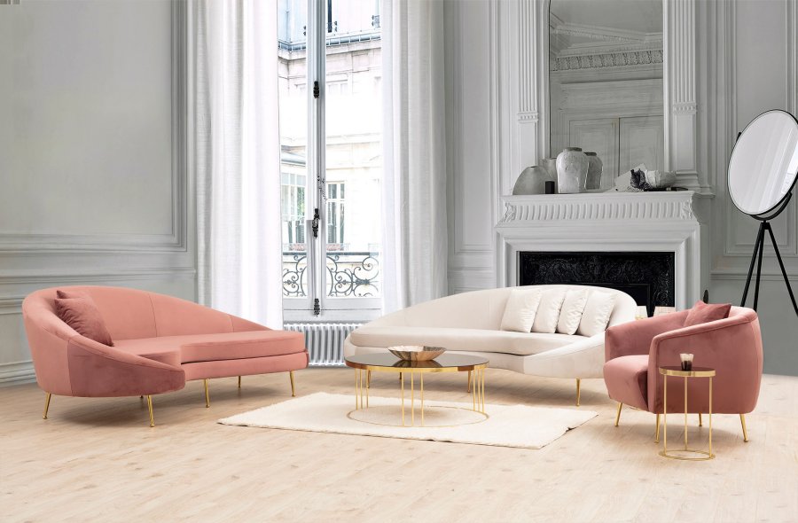 NORDVRK Eses Hyre - Beige 3-seters sofa