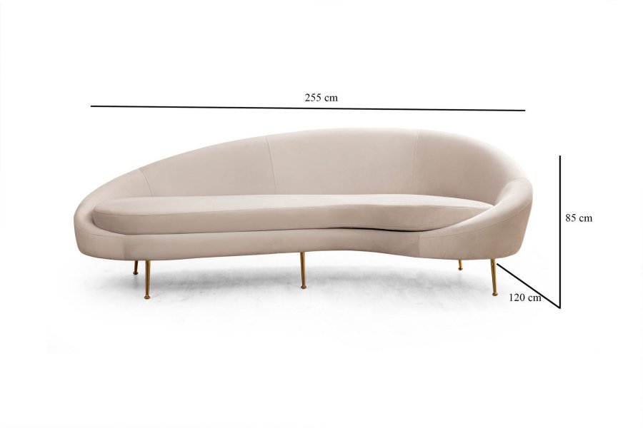 NORDVRK Eses Hyre - Beige 3-seters sofa