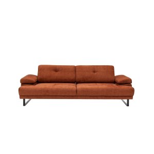 NORDVÄRK Mustang 3 pers. sovesofa - orange polyester og mat sort metal