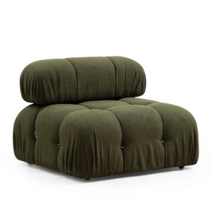 NORDVÄRK Bubble O1 1-pers. modul sofa - grn polyester og sort plast