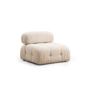 NORDVÄRK Bubble O1 1 pers. sofa - creme bouclette polyester og mat sort plast