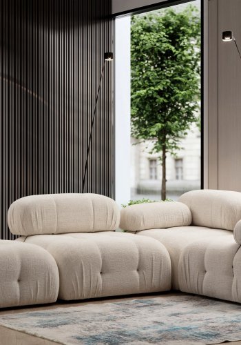 NORDVRK Bubble 1R - Cream Bouclette 1-seters sofa