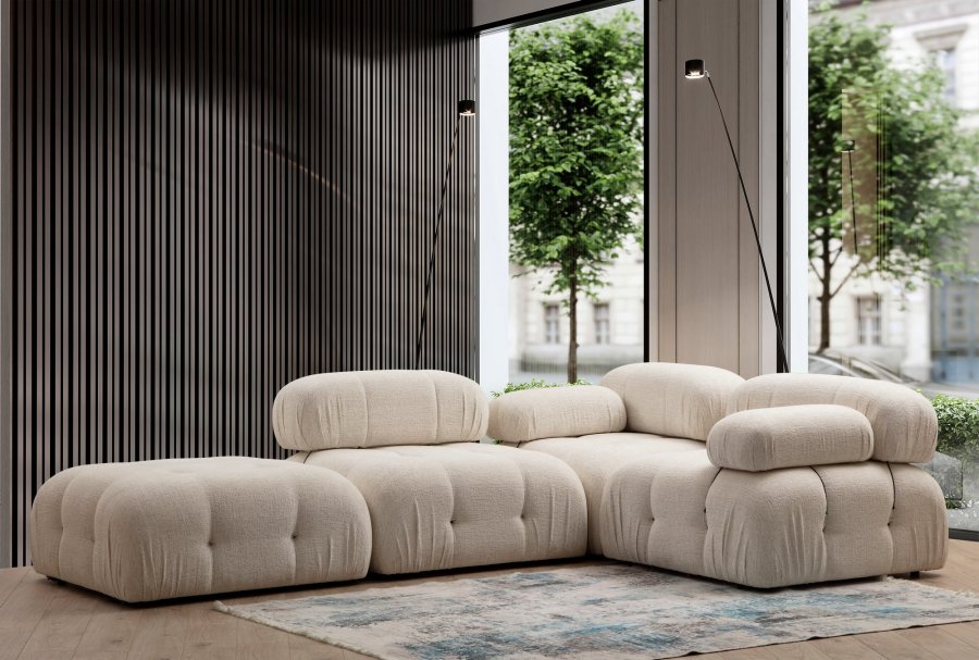 NORDVRK Bubble 1R - Cream Bouclette 1-seters sofa