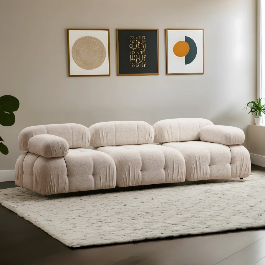 NORDVRK Bubble 3-seter ( L1-O1-1R) - Bouclette 3-seter sofa