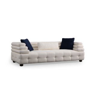 NORDVÄRK Boston 3 3 pers. sofa - hvid polyester