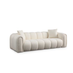 NORDVÄRK Puffy 3 3 pers. sofa - hvid polyester