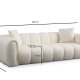 NORDVRK Puffy 3 - Hvit 3-seters sofa