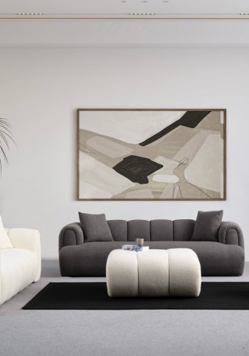 NORDVRK Puffy 3 Plain - Antrasitt 3-seters sofa