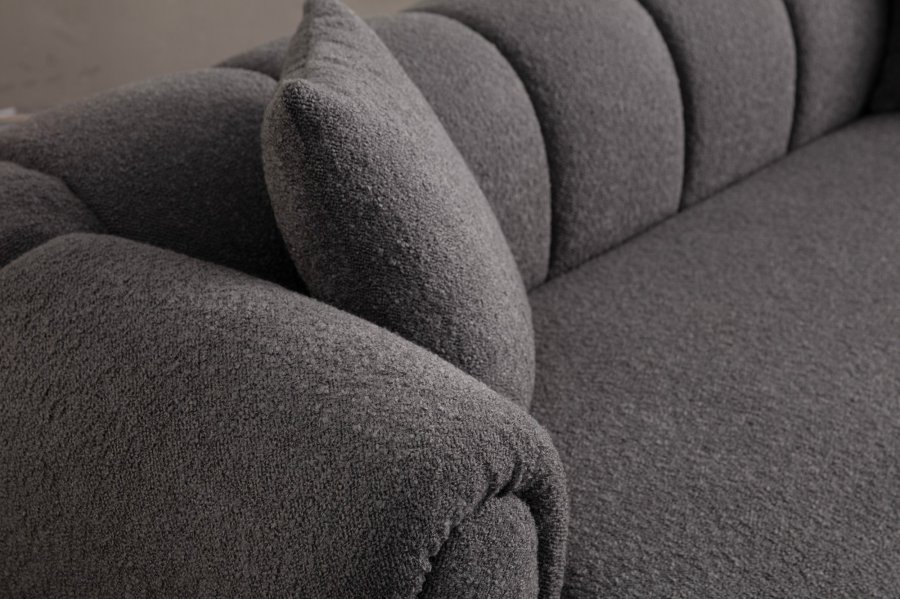 NORDVRK Puffy 3 Plain - Antrasitt 3-seters sofa