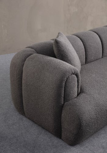 NORDVRK Puffy 3 Plain - Antrasitt 3-seters sofa