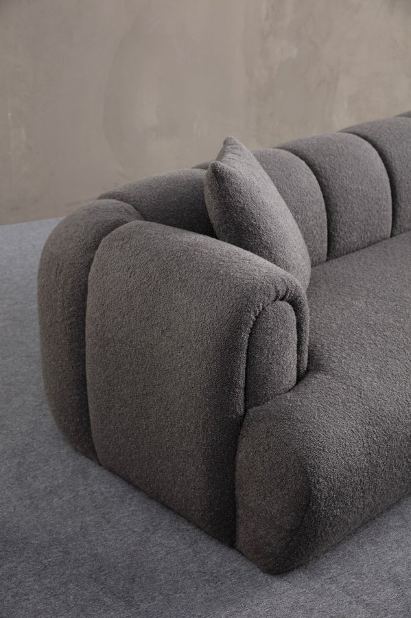 NORDVRK Puffy 3 Plain - Antrasitt 3-seters sofa