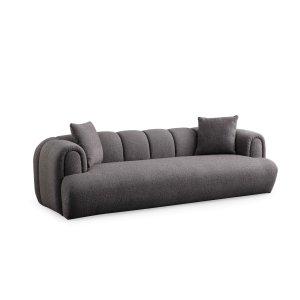 NORDVÄRK Puffy 3 Plain 3 pers. sofa - antracitgr polyester