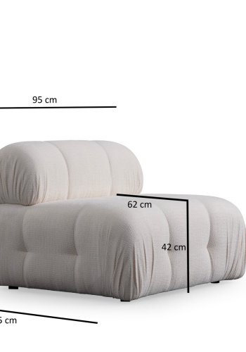 NORDVRK Petite 3 - Hvit 3-seters sofa