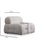 NORDVRK Petite 3 - Hvit 3-seters sofa