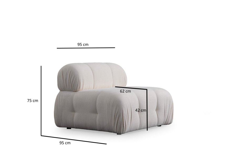 NORDVRK Petite 3 - Hvit 3-seters sofa