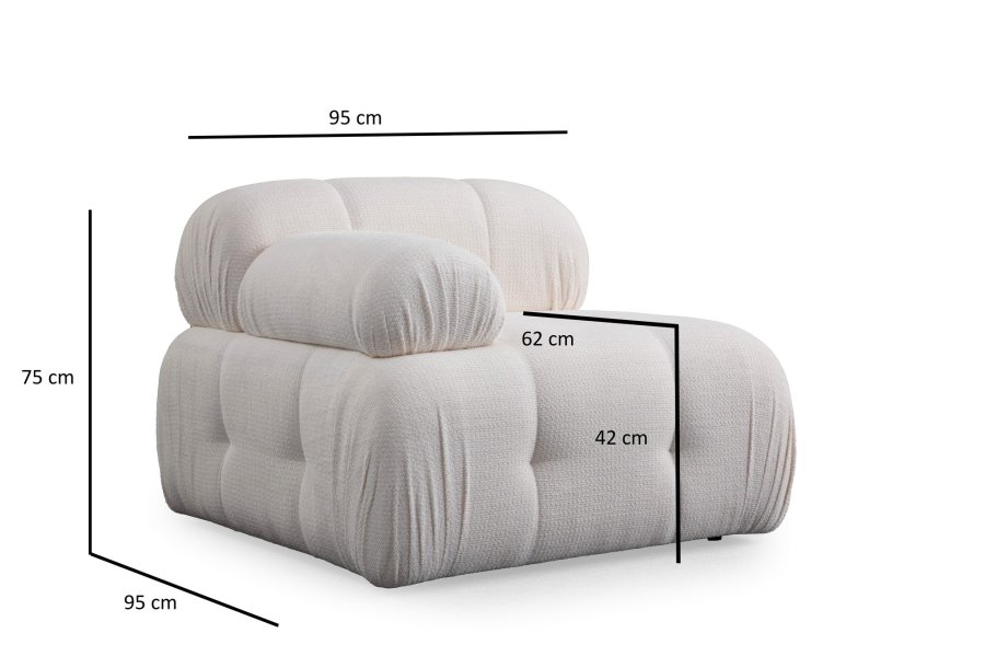 NORDVRK Petite 3 - Hvit 3-seters sofa