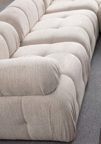 NORDVRK Petite 3 - Kremfarget 3-seters sofa