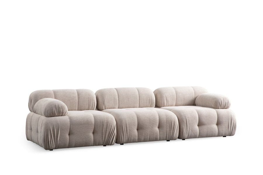 NORDVRK Petite 3 - Kremfarget 3-seters sofa