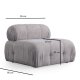 NORDVRK Petite 3 - Lys gr 3-seters sofa