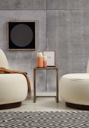 NORDVRK Tina - Bouclet hvit lenestol