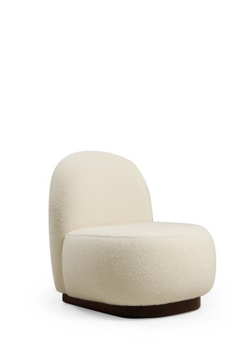 NORDVRK Tina - Bouclet hvit lenestol