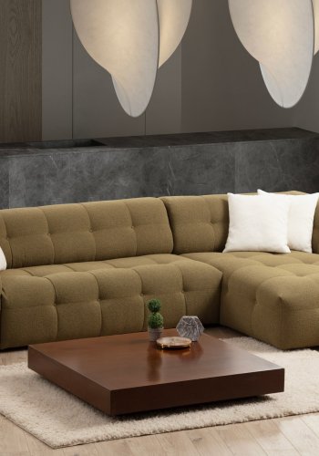 NORDVRK Cady 3-personers. hyre - khaki hjrnesofa