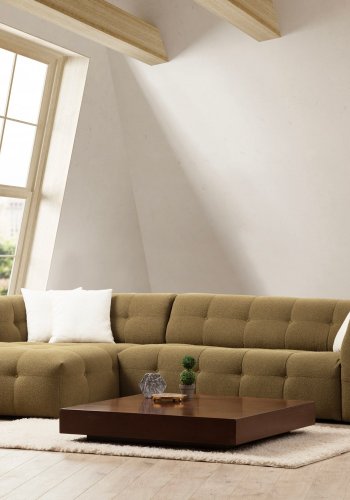 NORDVRK Cady 3-personers. venstre - Kaki hjrnesofa