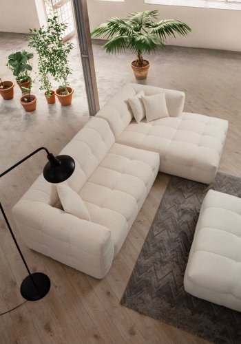 NORDVRK Cady 3-personers. hyre - Beige hjrnesofa
