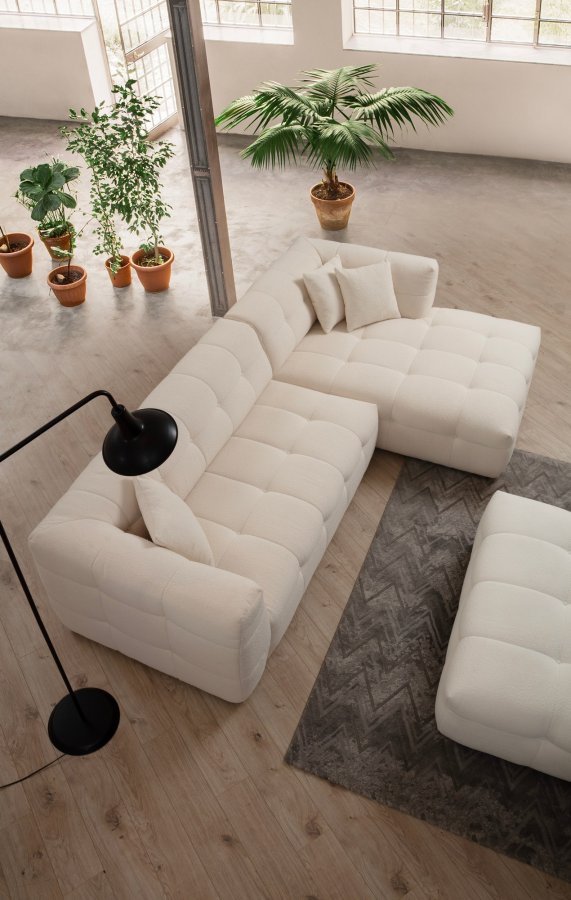 NORDVRK Cady 3-personers. hyre - Beige hjrnesofa