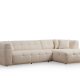 NORDVRK Cady 3-personers. hyre - Beige hjrnesofa