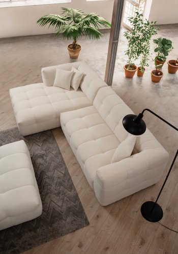 NORDVRK Cady 3-personers. venstre - Beige hjrnesofa