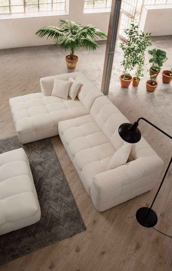 NORDVRK Cady 3-personers. venstre - Beige hjrnesofa