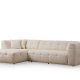 NORDVRK Cady 3-personers. venstre - Beige hjrnesofa