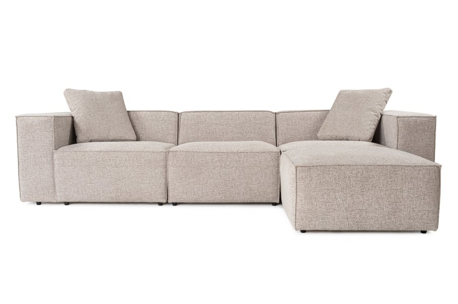 NORDVRK Lora (L1-O1-1R-POUFFE ) - Mokka hjrnesofa
