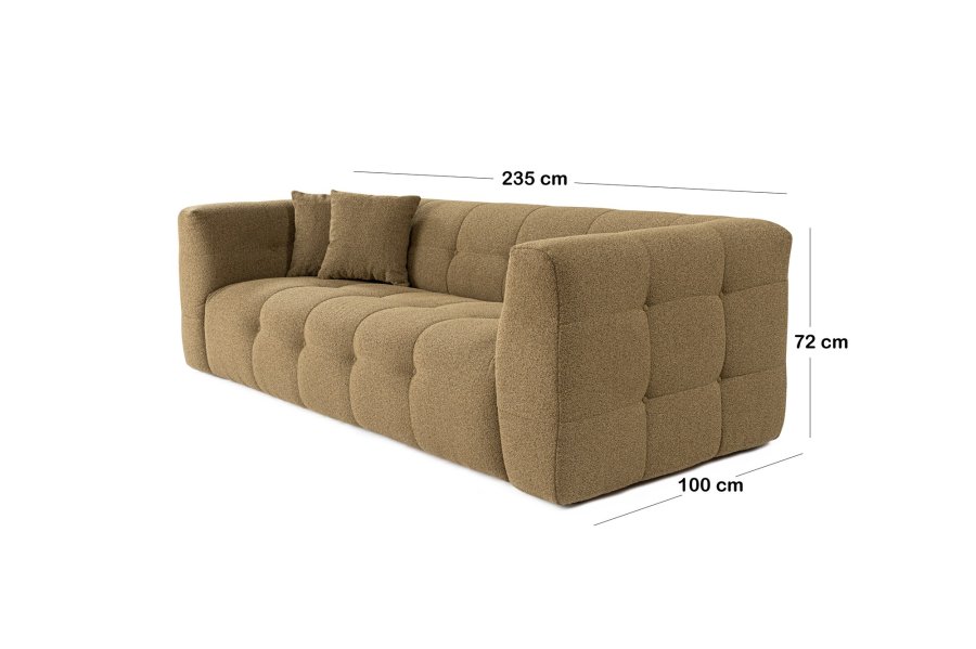 NORDVRK Cady - Khaki 3-seters sofa