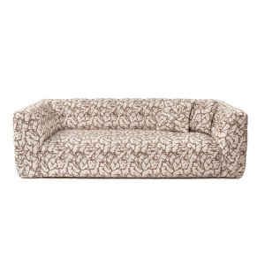 NORDVÄRK Cady 3 pers. sofa - tan polyester med mnster