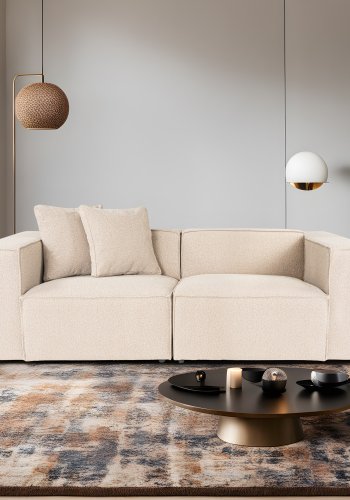 NORDVRK Lora 2-personers. - Ferskenfarget 2-seters sofa