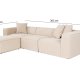 NORDVRK Lora (L1-O1-1R-POUFFE ) - Peach hjrnesofa