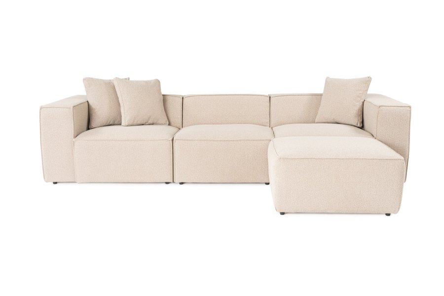 NORDVRK Lora (L1-O1-1R-POUFFE ) - Peach hjrnesofa
