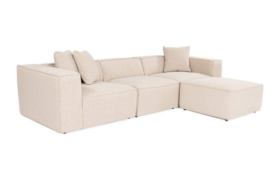 NORDVRK Lora (L1-O1-1R-POUFFE ) - Peach hjrnesofa