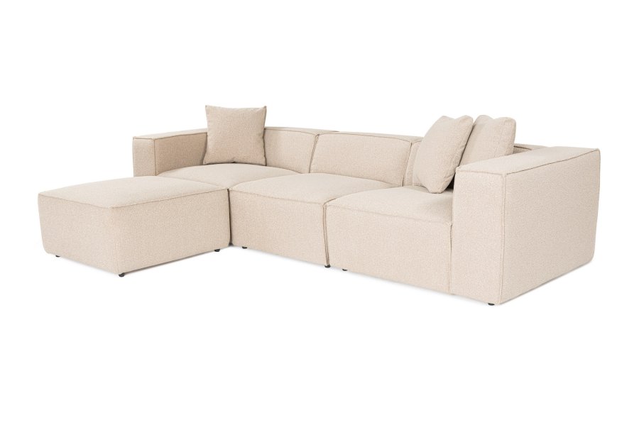 NORDVRK Lora (L1-O1-1R-POUFFE ) - Peach hjrnesofa
