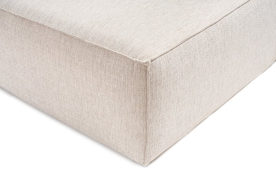 NORDVRK Lora (L1-O1-1R-POUFFE ) - Lysebrun hjrnesofa