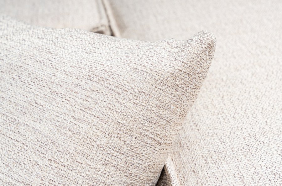 NORDVRK Lora (L1-O1-1R-POUFFE ) - Lysebrun hjrnesofa